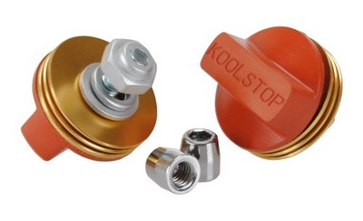 KOOL STOP old school BMX finned bicycle brake pads GOLD SALMON