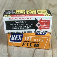 Vintage Camera Film 2 Pk Color 127 For 8  12 Exposure Cameras Exp 1966 NOS