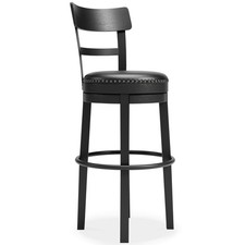 Signature Design by Ashley Casual Valebeck Bar Height Bar Stool, Black