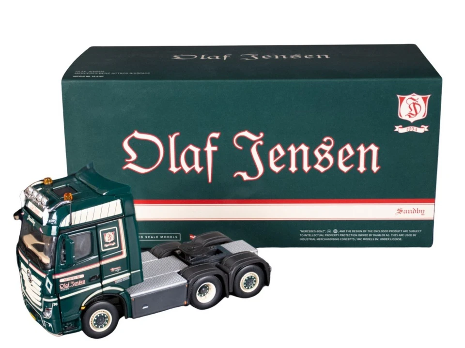 IMC MODELS, MERCEDES-BENZ Actros BigSpace 6x2 OLAF JENSEN, échelle 1/50, IMC3... - Photo 3/3