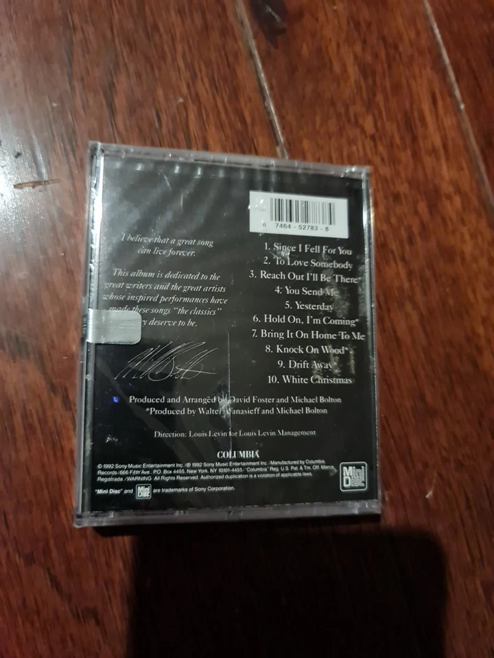 Michael Bolton – Timeless: The Classics [Prerecorded MiniDisc 1992] - SEALED NEW - Image 2 of 3