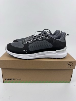 Puma Ignite Elevate X Herren Golfschuhe Gr. UK 7,5 Slate Black Ash Grey / 31837