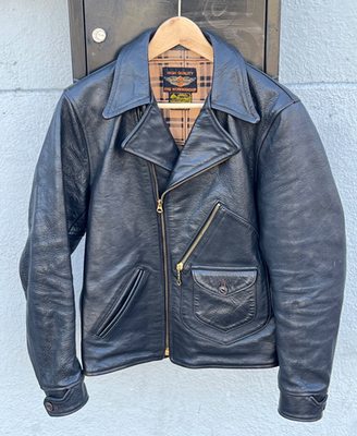Real McCoy Few Harley Davidson Black Leather 30s Aviator