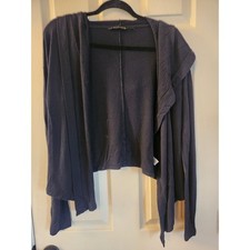 Athleta Women's Black Hooded Nirvana High Low Wrap Fitness Yoga Size Small