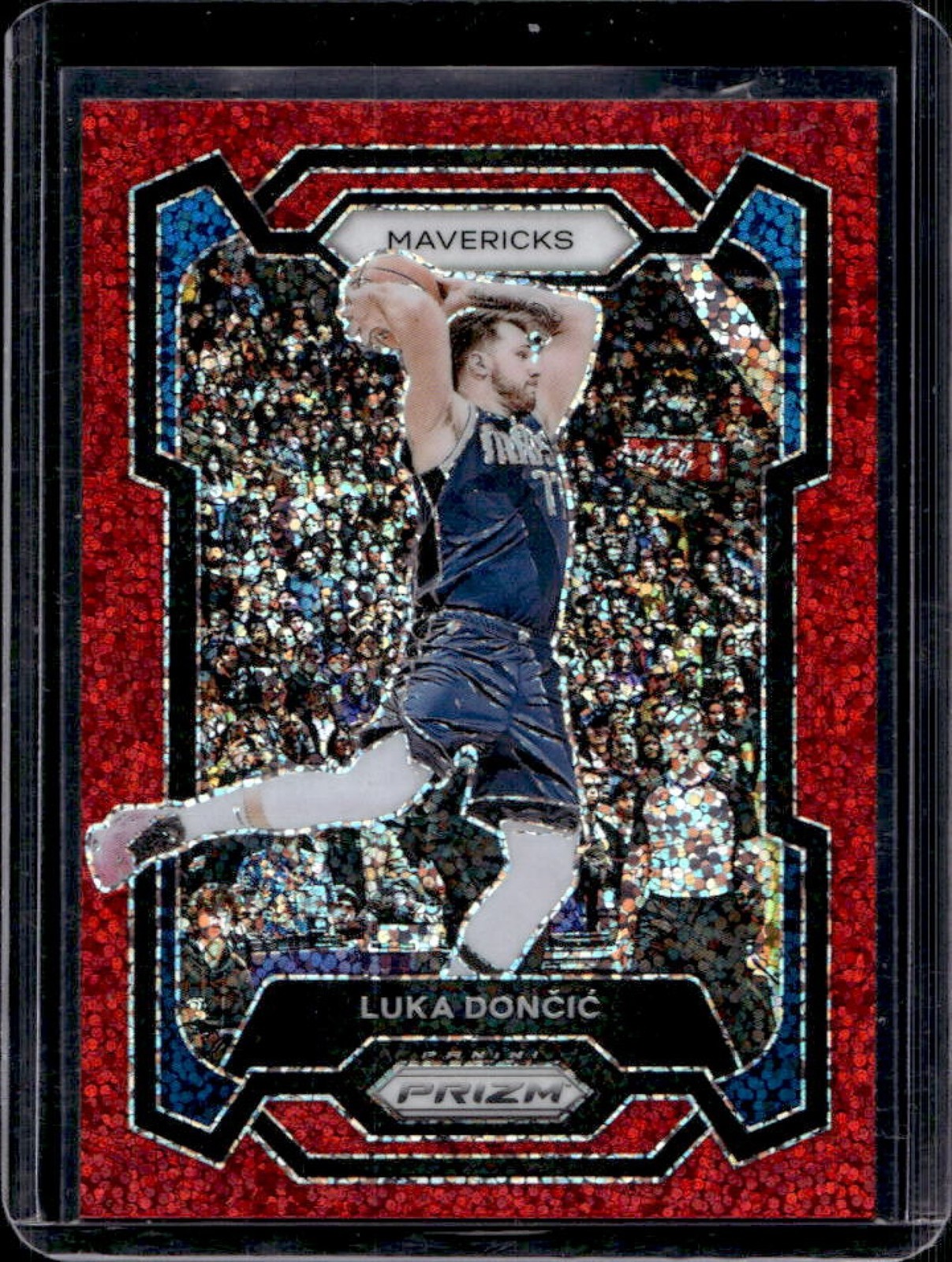 2023-24 Panini Prizm Luka Doncic Prizm Red Sparkle #110 Mavericks