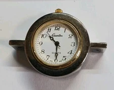 Quartex Quartz Mini Clock Insert w/ Mounting Brackets – For Repair or Parts