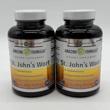 (2pk) Amazing Formulas St. Johns Wort Supplement 180 Capsules Ea EXP 09/2027
