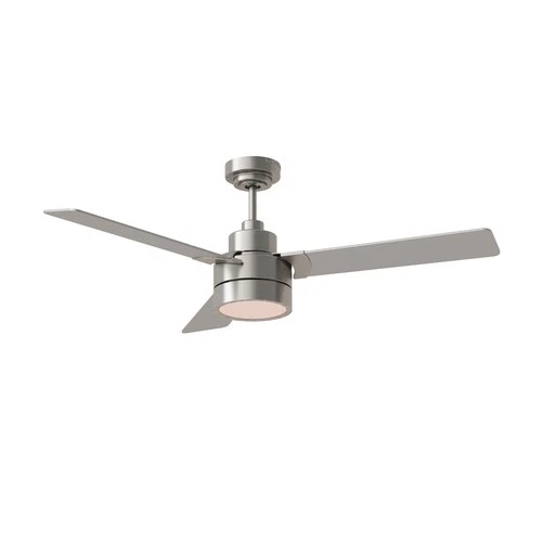 Monte Carlo Jovie 52" 3 Blade Ceiling Fan w/ Light Kit, Brushed Steel - Picture 1 of 7