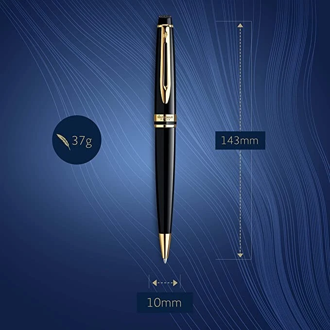 Waterman Expert Black Gold Trim Ballpoint Pen - image 2 of 4