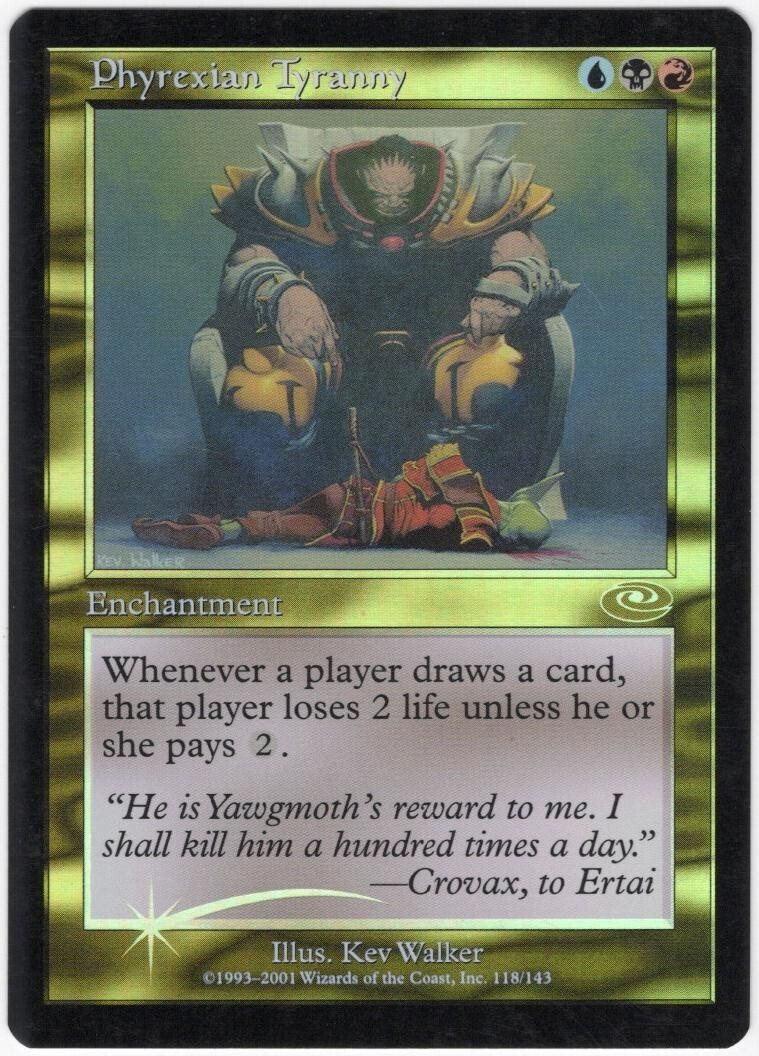 Phyrexian Tyranny 2001 Planeshift FOIL Multi-Color Rare Enchantment MTG NM AZ1