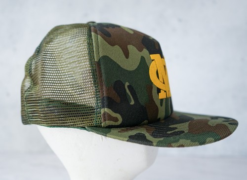 VINTAGE 1980s Camo CM TRUCKER SNAPBACK HAT-USA Made-Mesh- Farm Hunting Cap Mütze - Bild 7 von 14