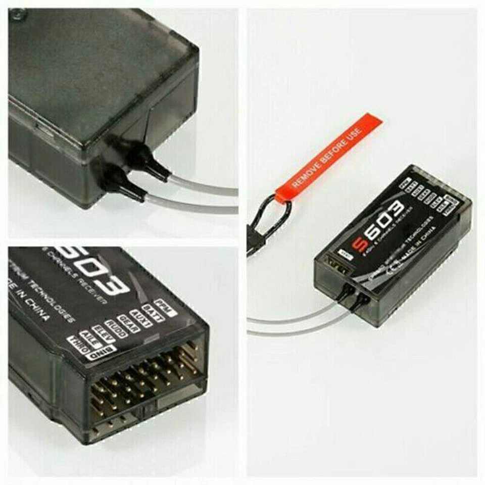 2.4GHz Empfänger DSMX 6-Kanal-Empfänger RX Support für Spektrum S603 Sender DHL - Bild 2 von 4