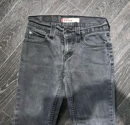Levi’s 511 Slim Fit Faded Black W27 L32 Denim Jeans Vintage sehr guter Zustand - Bild 3 von 7