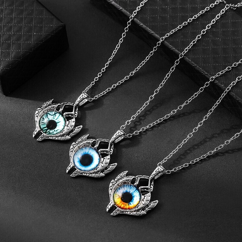 Red Eye Demon Pendant Eye Catching Enchanting Necklace Goth Punk Anime eBay
