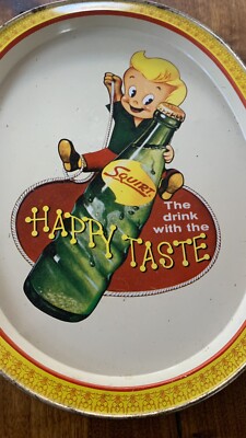 Vintage 1950's-1960's SQUIRT-The Drink with The HAPPY TASTE-Tin