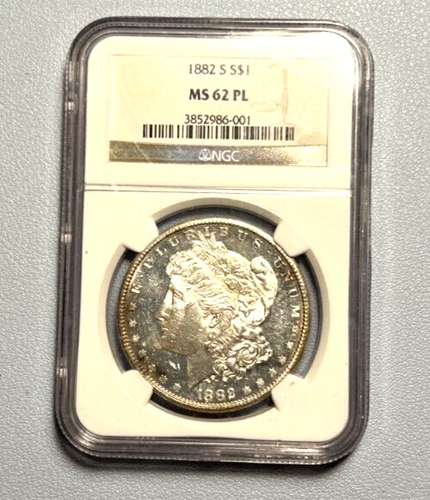 1882 S Morgan Silver Dollar - MS 62 PL - NGC - Exceptional Coin- Free Shipping