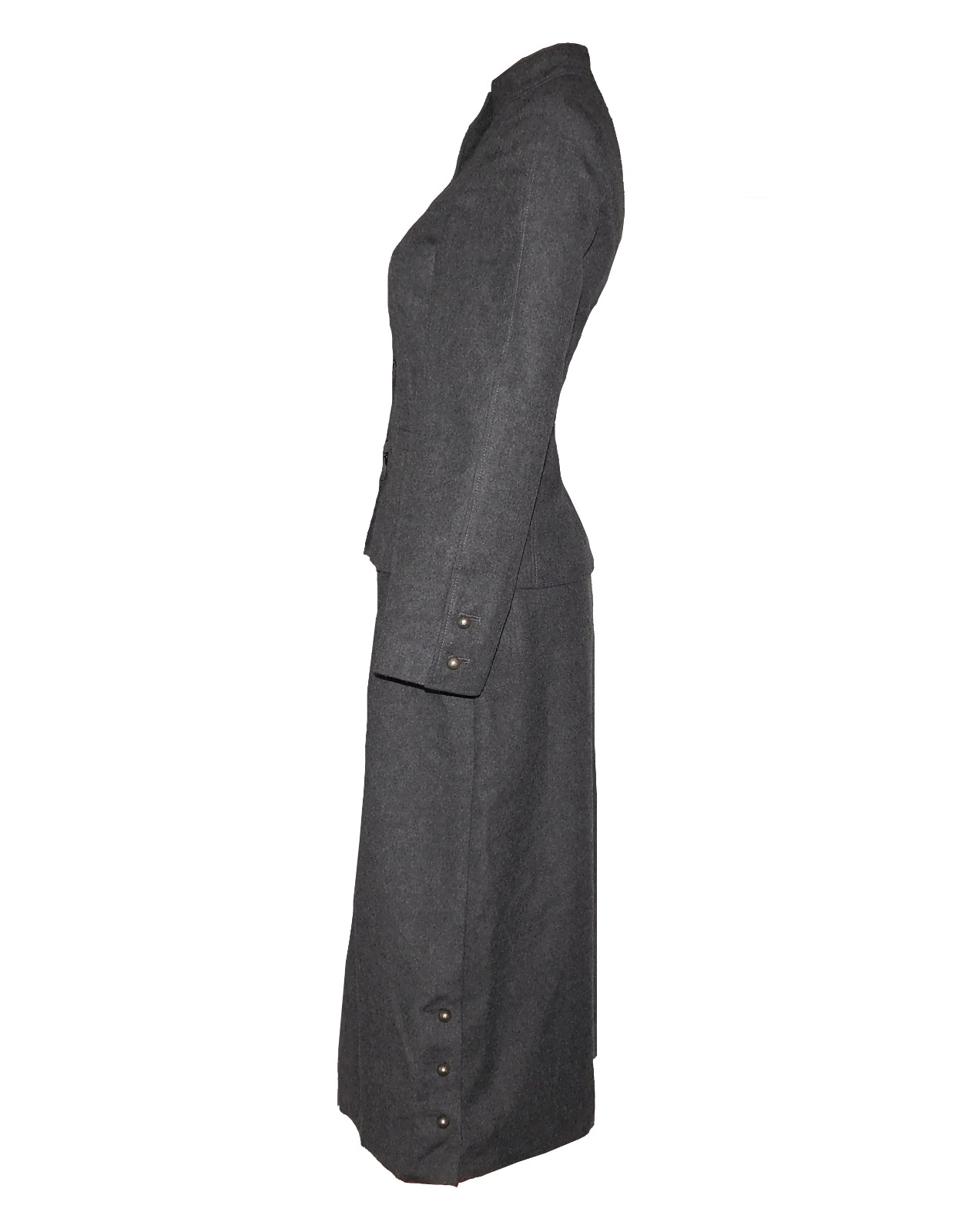 LOUIS FERAUD WOOL Military Style Jacket SUIT Womens Size Small image 8