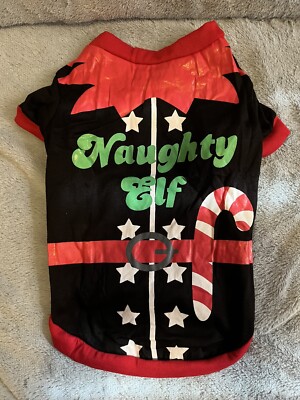 Born To Be Loved Dog Shirt Naughty Elf Toy Breed Size L 8-13 Pounds
