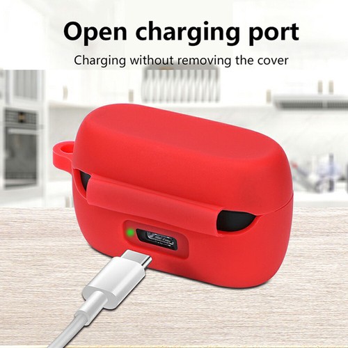 Silicone Protective Case Cover for Jabra Elite Active 75t with Metal Clip Hook - Picture 7 of 17