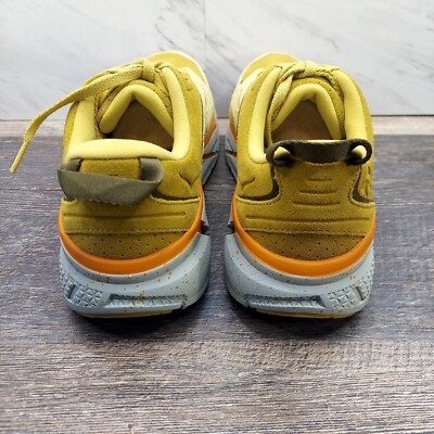Hoka One One U Clifton L Suede Sneakers Shoes Yellow Men Size 9.5 Hoka U Clifton L Suede Yellow Running Shoes 1122571 GLCR  main image 3