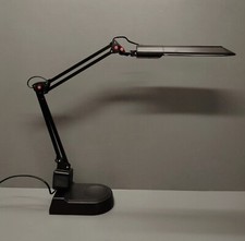 UNILUX  Lampe de bureau articulée 2 bras noire - Modéle 212 - Métal, plastique