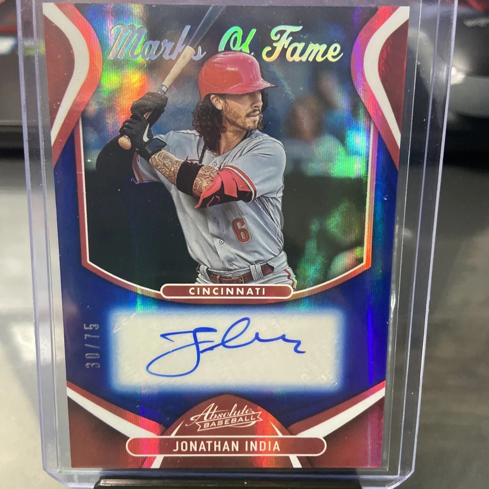 2022 Panini Absolute Marks of Fame Jonathan India Auto 30/75 - Image 2 of 4