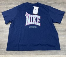 Nike Girls Graphic T-Shirt Butterfly Sz Large FD5371-410 New