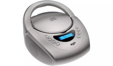 Bush Carnaby DAB+/FM Boombox with CD Player + Headphone Out - Silver (NEW)