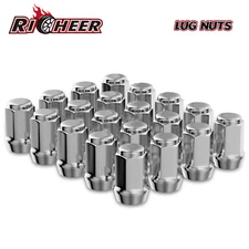 20PCS 1.38 inch Chrome  12x1.5 Wheel Nut 3/4" Hex Bulge Acorn Lug Nuts 19mm Hex