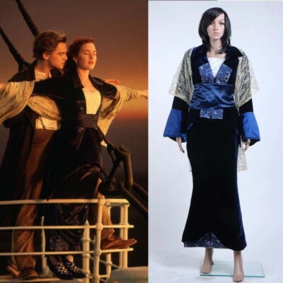 SALE Titanic Rose DeWitt Bukater Kleid Halloween Cosplay Kostüm Karneval S-2XL