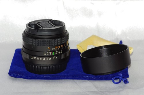 Objectif pour Pentax K 50mm f1,7 CHINON' avec bouchon pare-soleil et housse TBE. - Foto 9 di 24