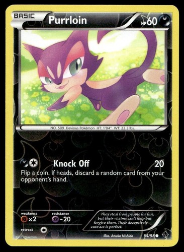 2011 Black & White - Emerging Powers Purrloin Reverse Holo Basic/Common #64