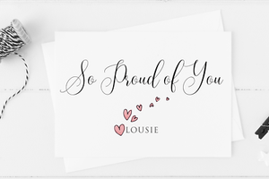 So Proud Of You Card A6 Personalised Greeting Card Achievement Card Well Done Ebay