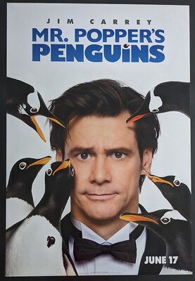 Mr. Popper's Penguins 2011 Original 27x40 Movie Poster D/S Advance Ver. A