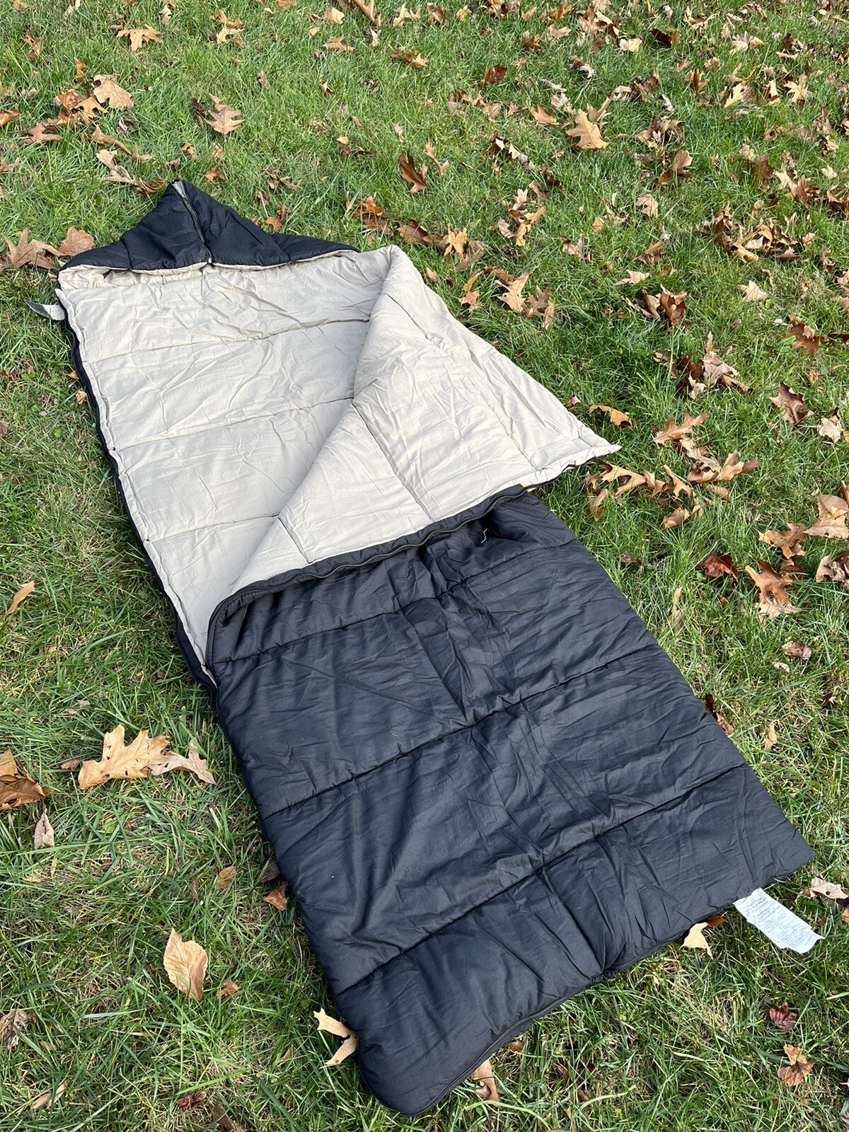 Eddie Bauer Sleeping Bag, Rectangular, 90" x 33", Black eBay