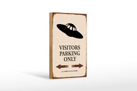 Holzschild Spruch 12X18Cm Visitors Parking Only All Others Deko Schild