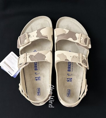 Birkenstock Milano Soft Footbed Desert Soil Gray & Taupe Milano Soft Footbed Birko-Flor in Color Desert Soil Gray  main image 2