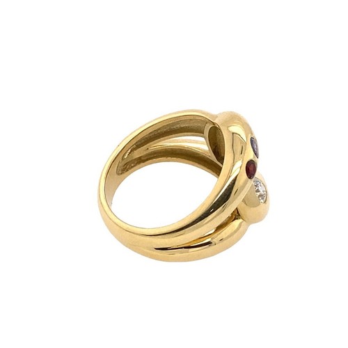 Grandma's Birthstone Ring, Set With 8 Stones In 18ct Yellow Gold - Picture 4 of 7