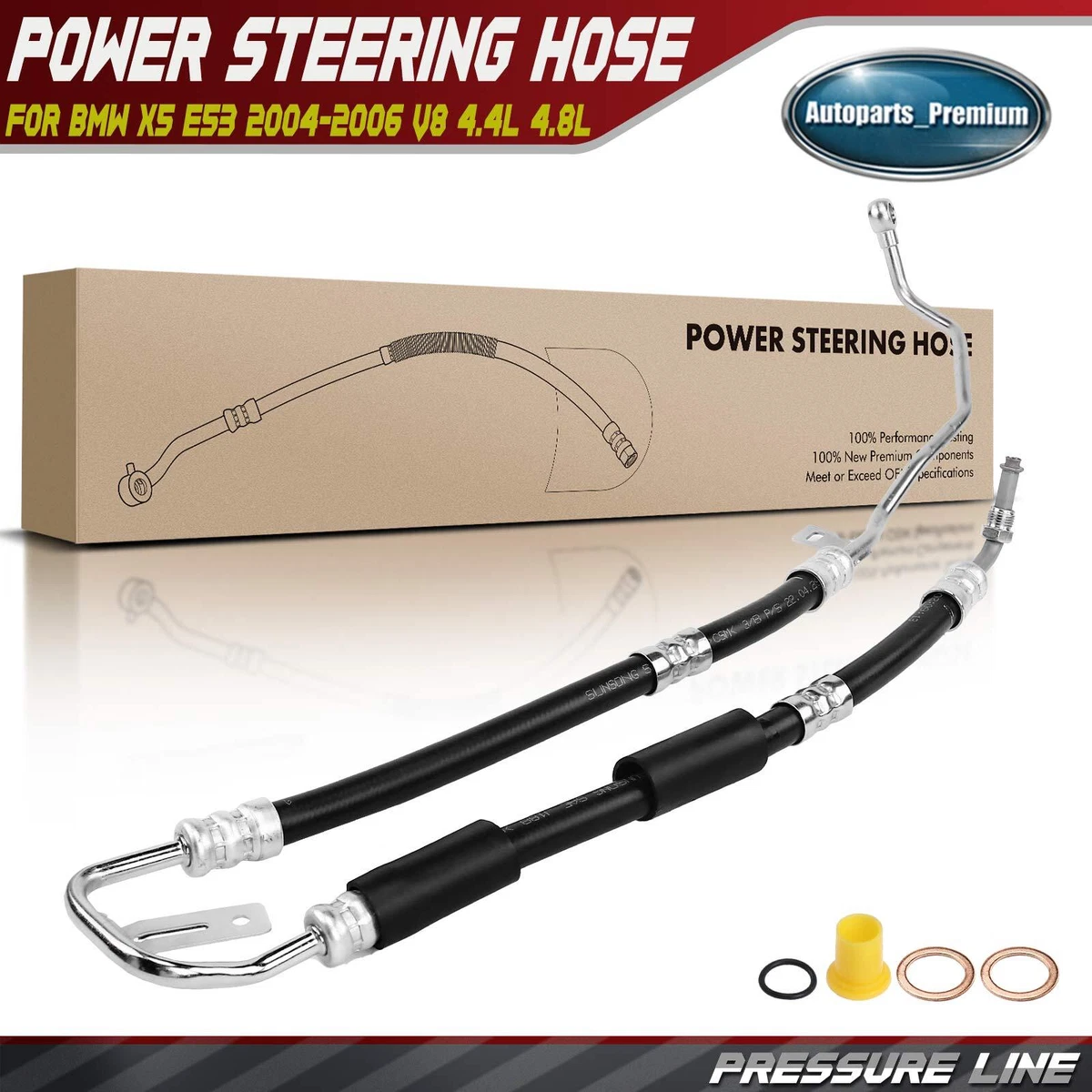 Power Steering Pressure Line Hose Assembly For BMW E53 X5 3.0L (2001-2007)
