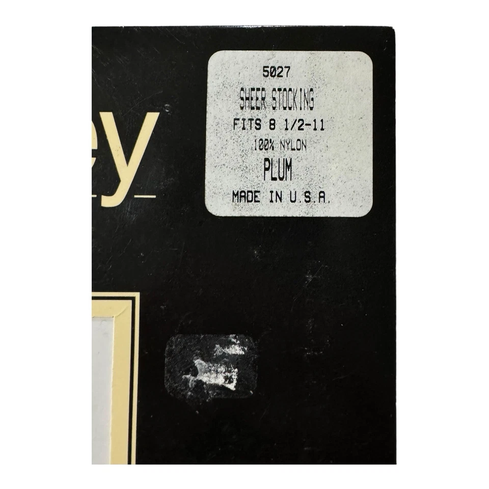 Vintage Shirley of Hollywood PLUM Top Thigh Hi Nylon Stockings Fits 8.5-11 NEW - Image 3 of 4