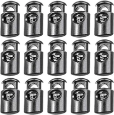 Wholesale Lot of 50 100 1000 Plastic Black Cord Locks Stoppers Toggles End