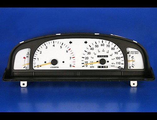 White Face Gauges for 1995-1997 Toyota Tacoma SR5 3.4L Manual - Picture 2 of 4
