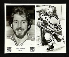 1981-82 Mike Rogers #27 New York Rangers Hockey NHL Vintage Press Promo Photo