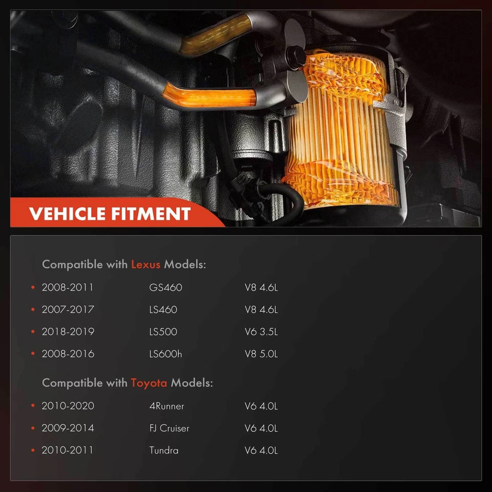 Tampa da carcaça do filtro de óleo para Lexus GS460 LS460 Toyota 4Runner FJ Cruiser Tundra - Imagem 2 de 4