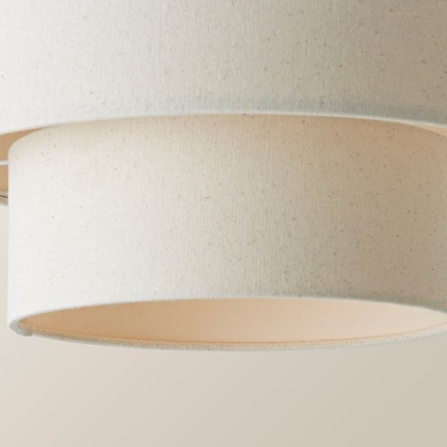 Lamp Shades For Ceiling Light Shade Linen 2 Tier Drum Lampshade Lightshade - Picture 11 of 45