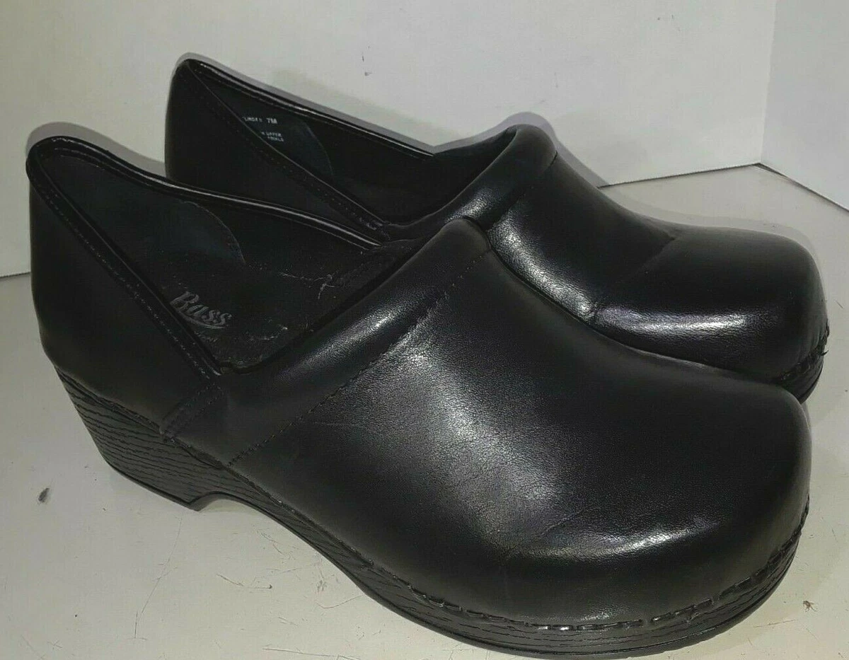 Bass Melinda Black Clogs Slip on Working Shoes Womens Size 7 M