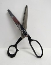 Vintage 8" Chrome Pinking Shears Zig-Zag Craft Scissors - Japan - EUC