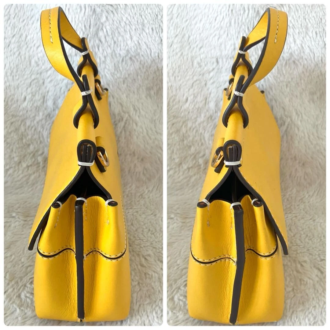 Borsa a tracolla Tory Burch 2 vie borsetta borsetta mini pelle gialla prodotto originale