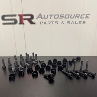 SR Autosource schwarz/schwarz Rocker Cover Dress Kit für RB26 mit Valley Befestigungen