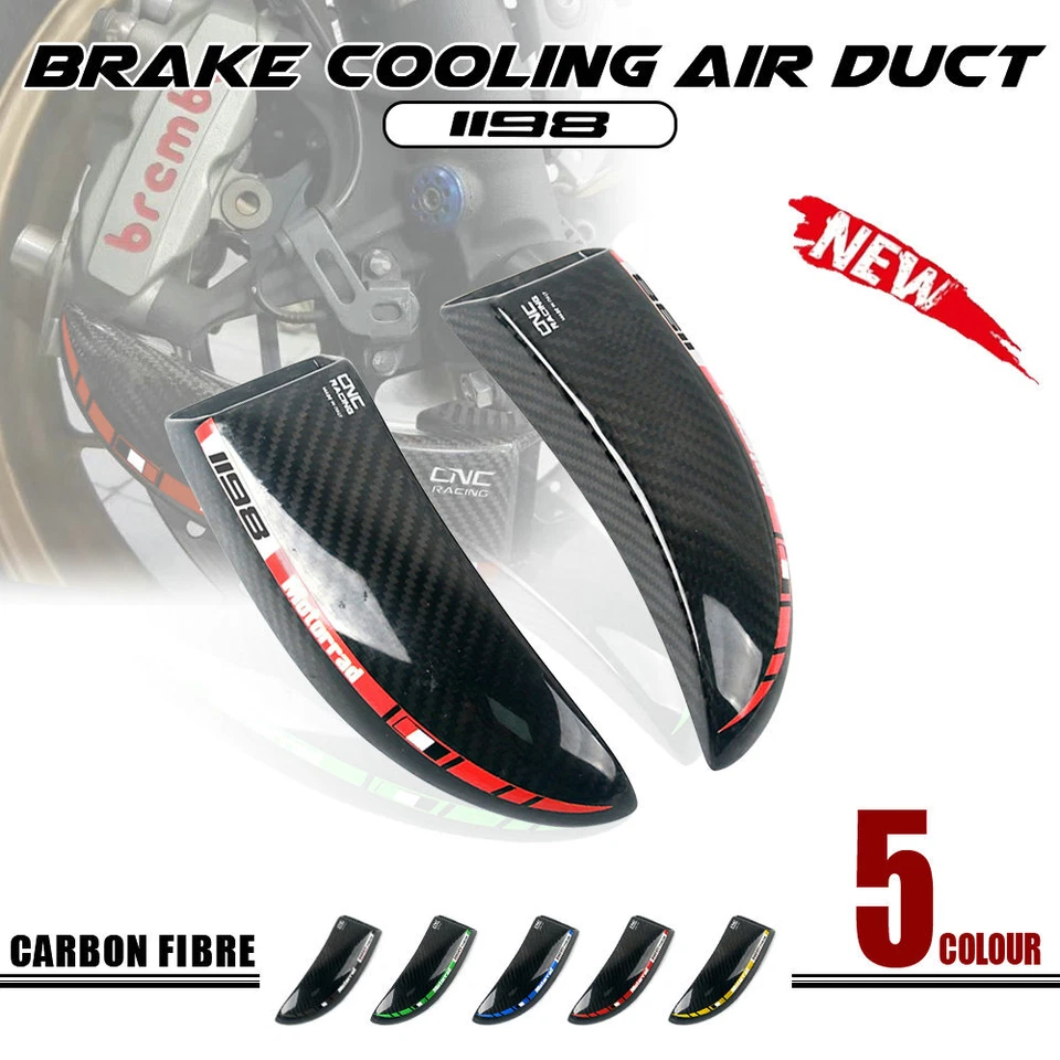 Sistema de pinzas de freno de fibra de carbono kit de refrigeración por conductos de aire para DUCATI 1198 R/S/SP Foto 4 de 4